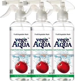 img 4 attached to 🥕 BABY AQUA vegeAQUA Fruit and Vegetable Wash - Tasteless and Odorless - Spay and Rinse - Efficiently Cleans Fruits and Vegetables in Minutes - 16.7 oz/475ml - Pack of 3