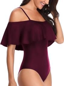 img 2 attached to 👙 Glamorous Off Shoulder Monokini Swimwear for Women - Shop at Swimsuits & Cover Ups