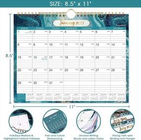 img 1 attached to Premium 2023 Monthly Wall Calendar - Twin-Wire Binding, Hanging Loop, 11" X 8.5", Thick Paper For Organization And Planning January To December 2023