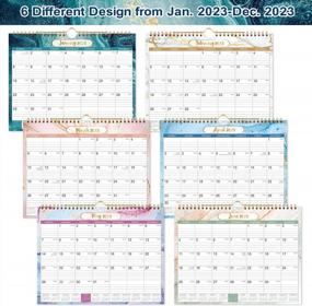 img 3 attached to Premium 2023 Monthly Wall Calendar - Twin-Wire Binding, Hanging Loop, 11" X 8.5", Thick Paper For Organization And Planning January To December 2023