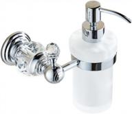 owofan wall-mounted soap dispenser with frosted glass and crystal pump for elegant bathroom decor logo
