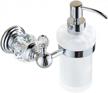 owofan wall-mounted soap dispenser with frosted glass and crystal pump for elegant bathroom decor logo