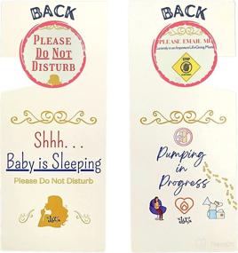 img 4 attached to Do Not Disturb Sign for Baby Sleeping & Breastfeeding, 2-Pack Front 🚫 Door Hanger Signs for Privacy, Pumping in Progress: Do Not Enter, Do Not Knock