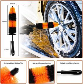 img 1 attached to 21-Piece Car Cleaning Tools Kit - Detailing Brush, Drill Brush, Wire Brush, Wash Brush Set - Ideal for Wheels, Interior, Exterior, Leather, Air Vents, Emblems