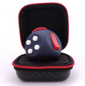 img 4 attached to PILPOC Fidget Cube - Deluxe Authentic Stress Relief Toy For Adults & Kids - Premium Protective Case, Anxiety Toys, ADHD, OCD, Autism (Blue White Red)
