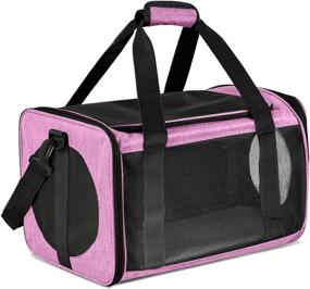 img 4 attached to 🐱 Moyeno Cat Carriers Dog Carrier: TSA Approved, Soft Sided, Waterproof Travel Pet Carrier for Small Medium Cats Dogs Puppies up to 15lbs