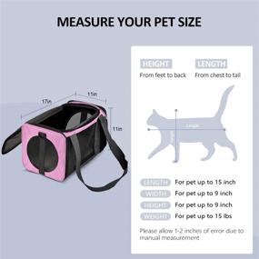 img 1 attached to 🐱 Moyeno Cat Carriers Dog Carrier: TSA Approved, Soft Sided, Waterproof Travel Pet Carrier for Small Medium Cats Dogs Puppies up to 15lbs