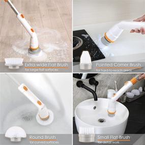 img 1 attached to Electric Scrubber Replaceable Adjustable Extension Cleaning Supplies