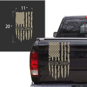 img 3 attached to Distressed American Tailgate Constitution Compatible Exterior Accessories best - Bumper Stickers, Decals & Magnets
