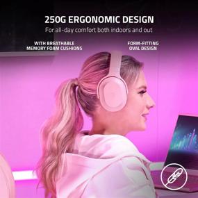 img 2 attached to Razer Barracuda X Wireless Gaming & Mobile Headset 2022 Model - 2.4GHz + Bluetooth, Lightweight 250G, 40Mm Drivers, 50 Hr Battery - Quartz Pink