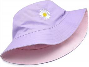 img 2 attached to Unisex 100% Cotton Bucket Hat Packable Summer Beach Sun Travel Cap Outdoor