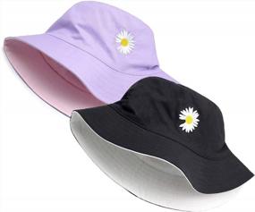 img 3 attached to Unisex 100% Cotton Bucket Hat Packable Summer Beach Sun Travel Cap Outdoor