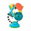 sassy teethe & twirl sensation station 2-in-1 suction cup high chair toy developmental tray toy for early learning for ages 6 months and up logo