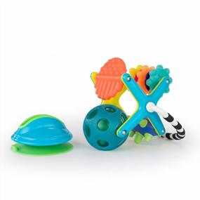 img 3 attached to Sassy Teethe & Twirl Sensation Station 2-In-1 Suction Cup High Chair Toy Developmental Tray Toy For Early Learning For Ages 6 Months And Up