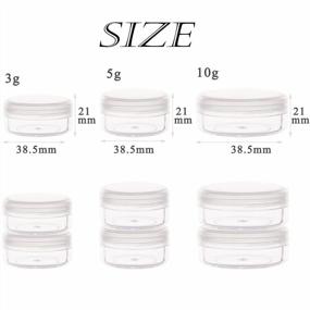 img 1 attached to 5 Gram BPA Free Sample Jars With Lids - Clear Small Cosmetic Containers For Lip Balms, Lotions, Powders & Eye Shadows (ZEJIA)