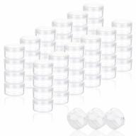 5 gram bpa free sample jars with lids - clear small cosmetic containers for lip balms, lotions, powders & eye shadows (zejia) logo