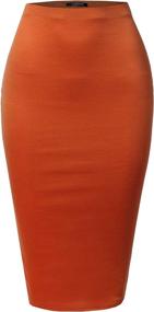 img 3 attached to 👗 SSOULM Women's Stretchy Fitted Pencil Skirts: Stylish Clothing for Women