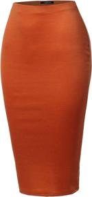 img 4 attached to 👗 SSOULM Women's Stretchy Fitted Pencil Skirts: Stylish Clothing for Women