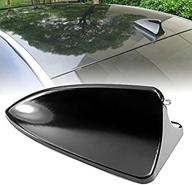 🦈 enhance your vehicle's style with the hot black shark fin roof top mount dummy aerial mast decorative antenna sticker - perfect universal fit! logo