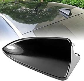 img 4 attached to 🦈 Enhance Your Vehicle's Style with the Hot Black Shark Fin Roof Top Mount Dummy Aerial Mast Decorative Antenna Sticker - Perfect Universal Fit!