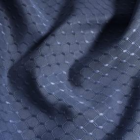 img 1 attached to Navy Blue Shower Curtain With White Mesh Window - Waterproof, Hotel Quality Waffle Fabric, 72 X 72 Inch