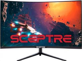 img 4 attached to Sceptre C325B QWD168: FreeSync Adjustable DisplayPort with Height Adjustment, Blue Light Filter, Built-In Speakers and LED