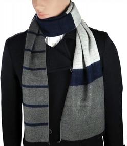 img 3 attached to Debra Weitzner Mens Cashmere Feel Scarf Cotton Scarves Warm Fashion Accessories 12 Prints