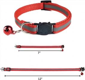 img 1 attached to Keep Your Feline Friend Safe With TCBOYING Reflective Breakaway Cat Collar With Bell And Ideal Size For Small Dogs