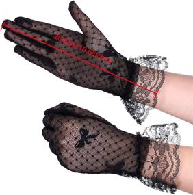 img 2 attached to 🧤 Special Occasion Women's Fingerless Gloves - Protecting Wedding Accessories for Women