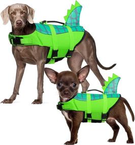 img 4 attached to Durable Dog Life Jacket with Rescue Handle for Small Medium or Larger Dogs - Enhanced Buoyancy & Pet Safety Vest for Swimming & Boating