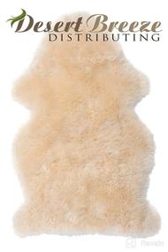 img 2 attached to XL New Zealand Baby Sheepskin Rug - Ethically Sourced, Silky Soft 🐑 Natural Length Wool, Premium Quality, Un-Shorn Baby Care Lambskin, 37+ Inches in Length