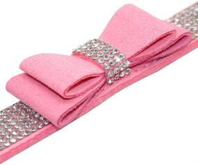 img 1 attached to 💎 Sparkling Rhinestone Leather Dog & Cat Collar - Luxurious Crystal Diamonds Studded for Dogs of All Sizes - Beirui Brand