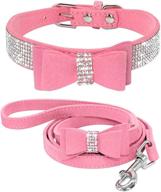 💎 sparkling rhinestone leather dog & cat collar - luxurious crystal diamonds studded for dogs of all sizes - beirui brand logo