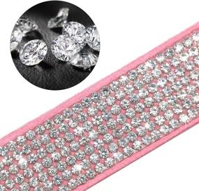 img 2 attached to 💎 Sparkling Rhinestone Leather Dog & Cat Collar - Luxurious Crystal Diamonds Studded for Dogs of All Sizes - Beirui Brand