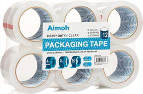 img 2 attached to Super Strong 12-Pack Heavy Duty Clear Packing Tape With Acrylic Adhesive For Moving, Packaging And Shipping - 2.7Mil Commercial Grade, 1.88" X 60 Yards, 3" Core Refill - (11632)