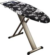 bartnelli pro luxury ironing board - extra wide 51x19” with heavy duty steam iron rest, and wheels for easy storage, adjustable height, t-leg, foldable, european made logo