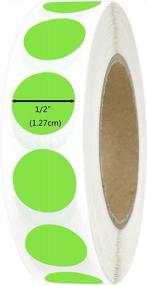 img 3 attached to Organize With Ease: PARLAIM 0.5 Round Color Coding Labels - 1000 Stickers In Light Green On A ROLL!