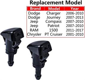 img 3 attached to OTUAYAUTO Front Windshield Washer Nozzles Replacement Parts ~ Windshield Wipers & Washers