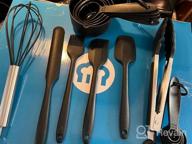 img 1 attached to Complete 33-Piece Cooking Set With Heat Resistant Silicone Utensils And BPA-Free Wooden Handles - Perfect For Non-Stick Cookware review by Jason Connolly