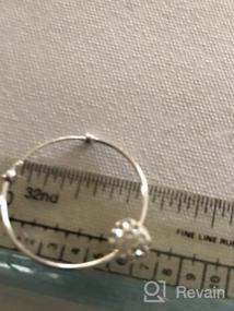 img 5 attached to Charming Sterling Silver Jewelry: Light-weight Dainty Ball Bead Endless Hoop Earrings for Stylish Teen Girls and Women
