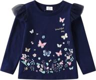 🦋 vikita purple butterfly cotton girls' clothing - tops, tees & blouses logo