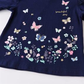 img 3 attached to 🦋 VIKITA Purple Butterfly Cotton Girls' Clothing - Tops, Tees & Blouses