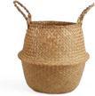small seagrass belly basket by bluemake - perfect for storage, plant pot, laundry, picnic & grocery! logo