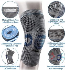 img 3 attached to NEENCA Professional Knee Brace With Patella Gel Pad & Side Stabilizers - Compression Knee Sleeve For Pain Relief, Running, Workout, Arthritis, Joint Recovery - Medical Knee Support Bandage