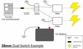 img 1 attached to 🚘 Toyota Dual LED Light Bar and Ditch Switch Button - 38mm Amber