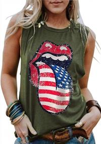 img 1 attached to Patriotic Perfection With Umsuhu'S 4Th Of July Tank Tops For Women - Celebrate In Style!