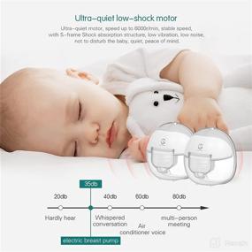 img 3 attached to Double Wearable Breast Pump: Hands-Free & Portable Electric Pump with 2 Modes, 🤱 9 Levels, and Low Noise - Ideal for Painless Breastfeeding & Extra Flange Included