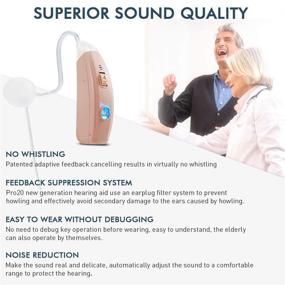 img 2 attached to Наслаждайтесь кристально чистым звуком с перезаряжаемыми слуховыми аппаратами Vivtone Pro20 для пожилых людей и взрослых