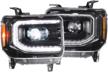 morimoto xb led headlight housing upgrade, fits 2014-2018 gmc sierra, plug and play replacement, dot approved led assembly with switchback sequential turn signals pair of headlights (lf544) logo
