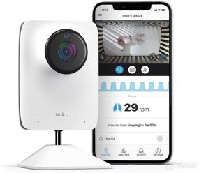 img 4 attached to Miku Smart Baby Monitor - Approved for HSA/FSA - Real-Time Breathing & Movement Monitor - Sleep Tracking & HD Video - Two-Way Talk, Night Vision, Audio, Sound, Humidity & Temperature Monitoring